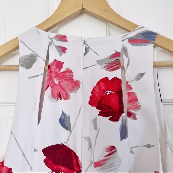 Banana Republic A-Line White Floral Sleeveless Dress - Picture 5 of 7